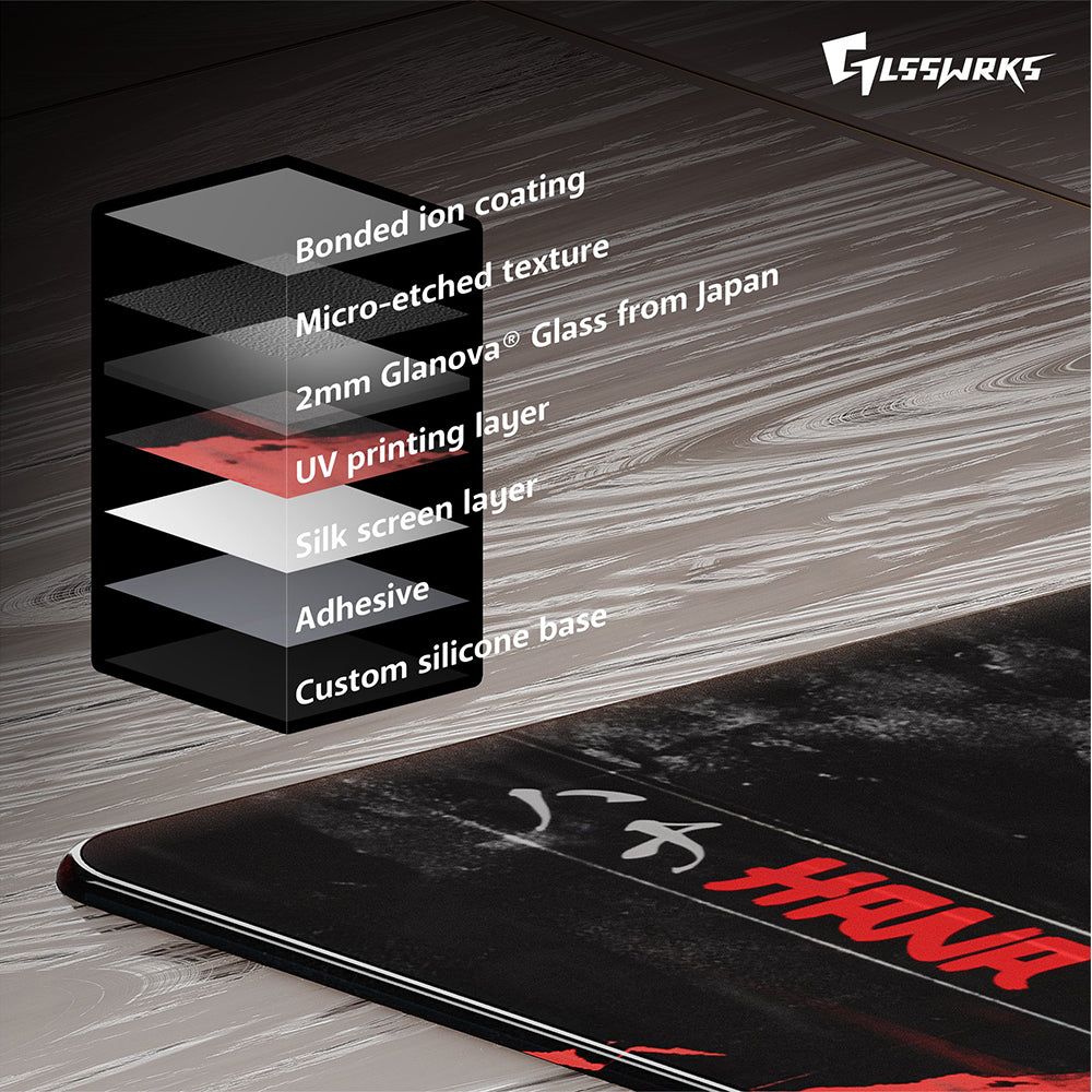GLSSWRKS(グラスワークス) Hana プレミアムガラスマウスパッド