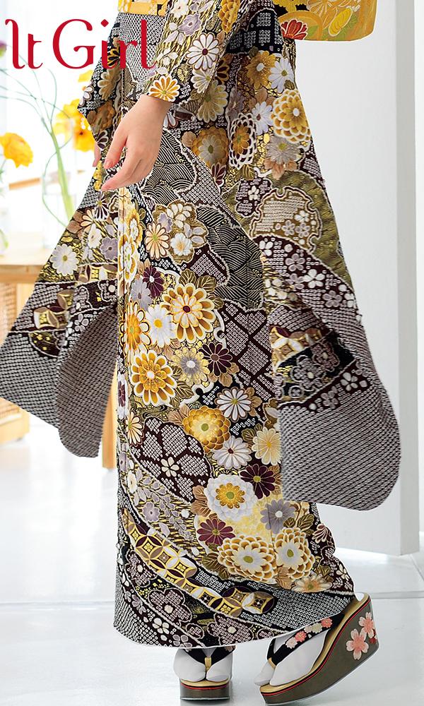 総絞り菊華文様｜伝統古典 【菊京屋】振袖レンタル 成人式 絞り振袖