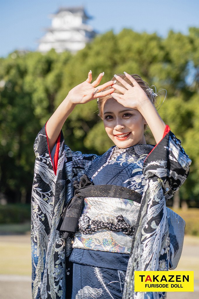 ジャパンモード 黒/シルバー(銀色) 鳳凰柄 ギャル 高級金彩刺繍