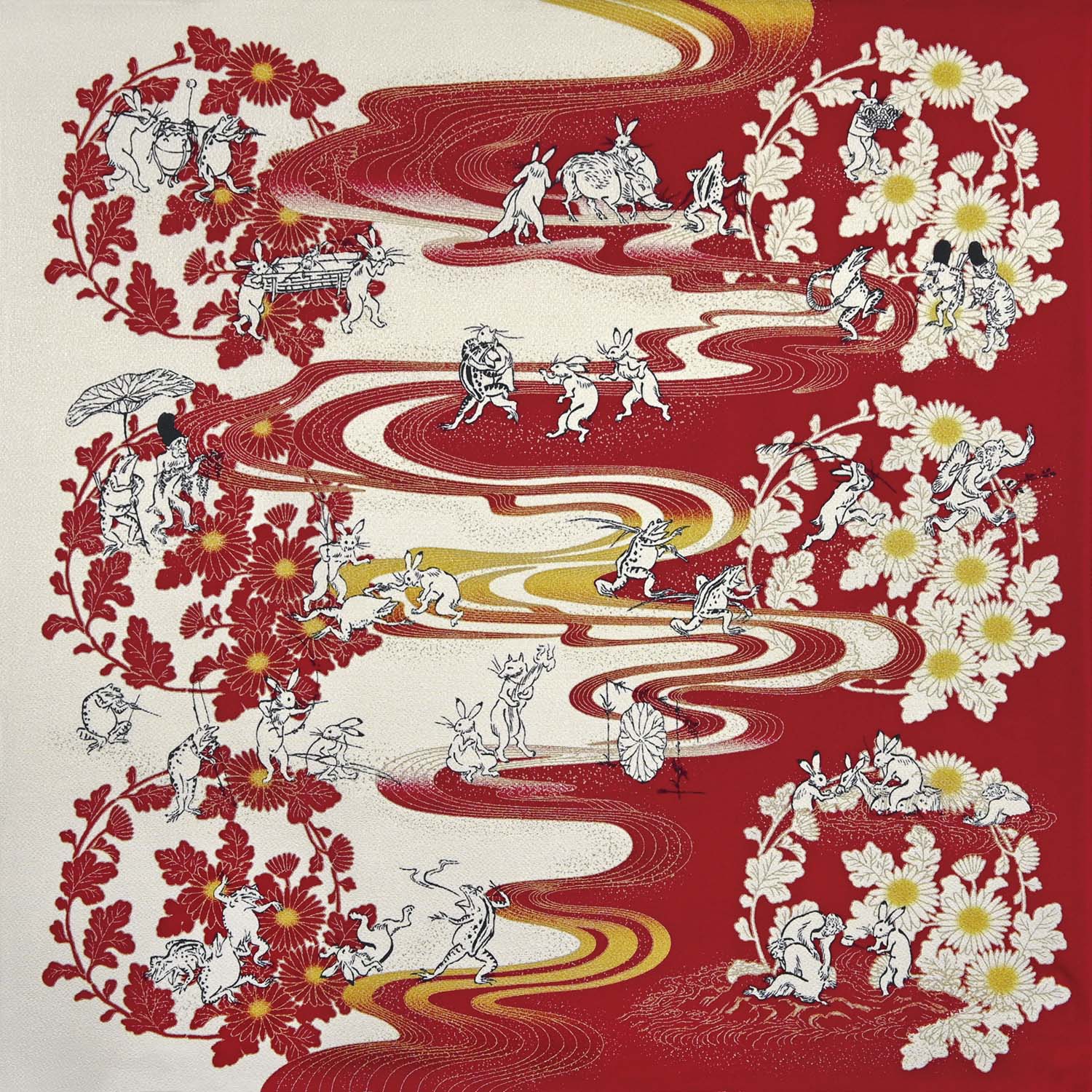 鳥獣戯画 | 京都の風呂敷（ふろしき）・和装小物 製造・卸メーカー｜三