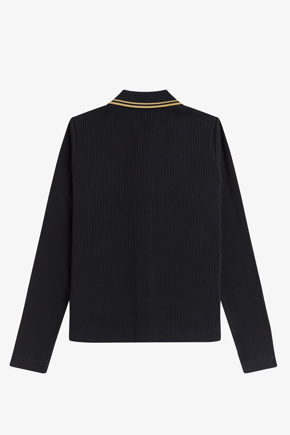 Button Through Rib Polo Shirt(8 102：BLACK): | FRED PERRY JAPAN