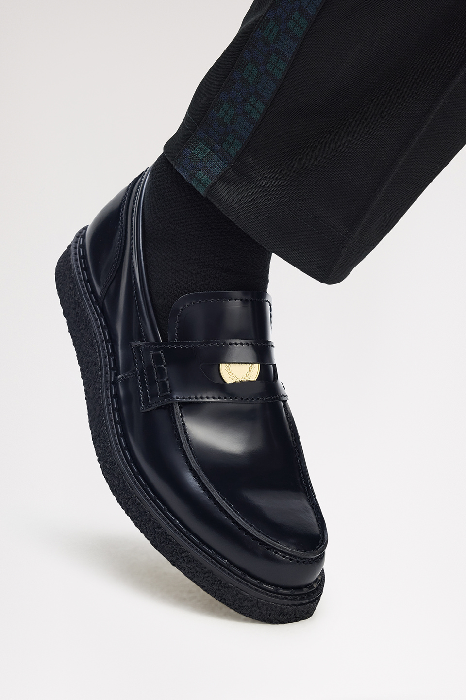 George Cox X Fred Perry Penny Loafer Leather(230 102：BLACK