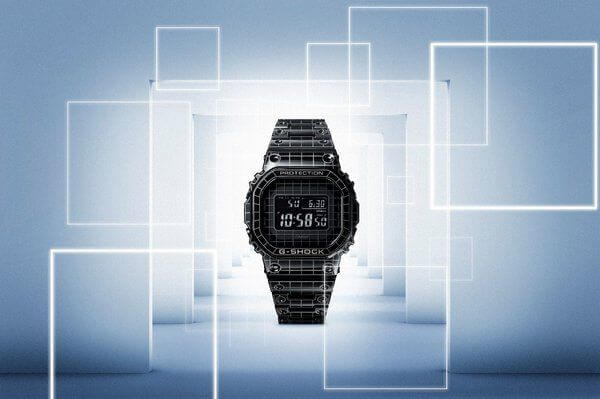 G-Shock GMW-B5000CS-1 with Laser-Engraved Grid Pattern - G-Central