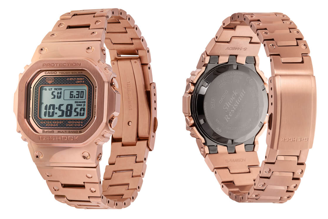 GMW-B5000GD-4 & AWM-500GD-4A: Full Metal Rose Gold IP - G-Central
