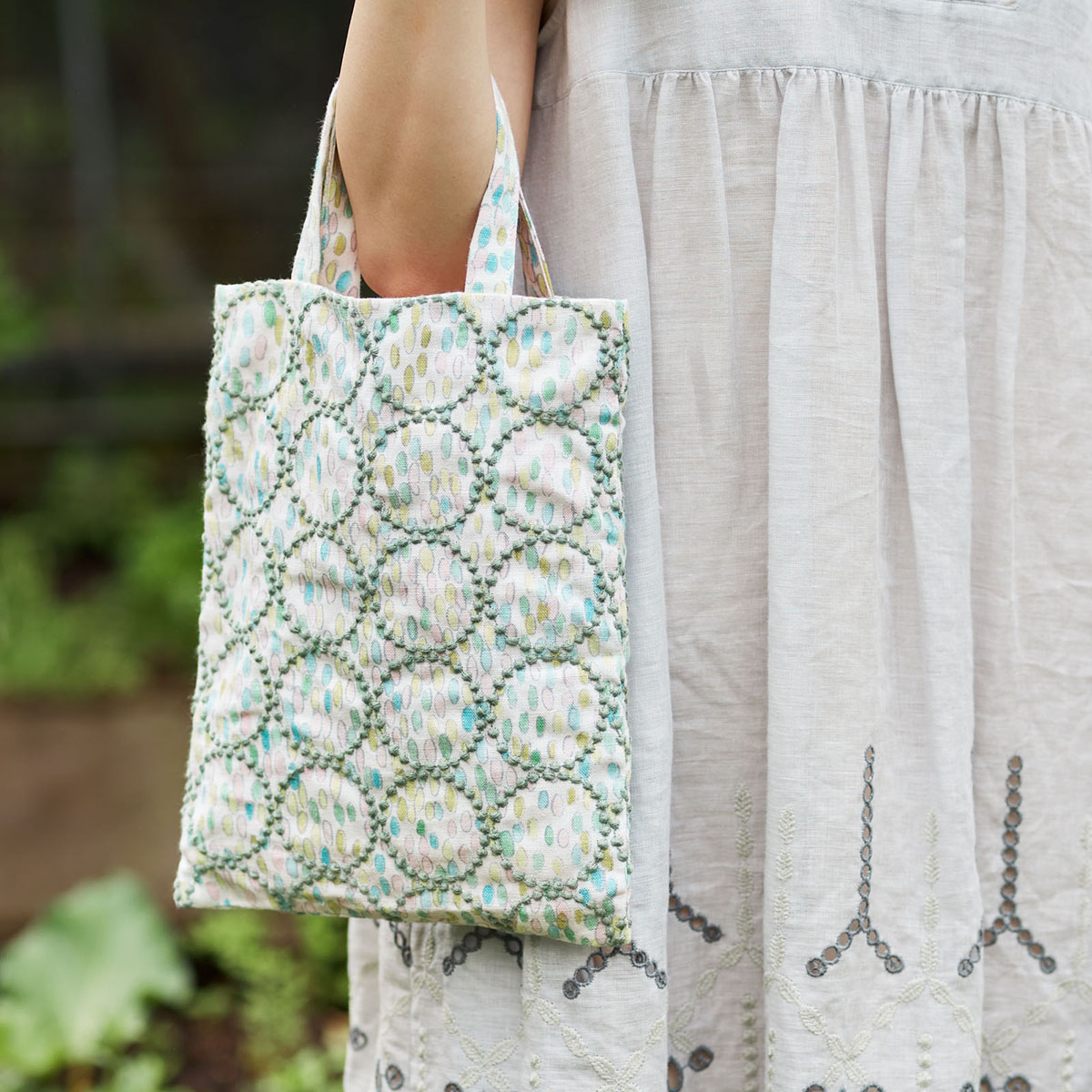 ハンドメイド ミナペルホネン くしゅっとトートバッグ⑅︎◡̈︎