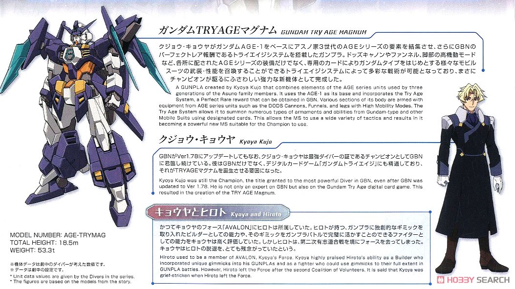 ガンダムTRYAGEマグナム (HGBD:R) (ガンプラ) - ホビーサーチ ガンプラ他