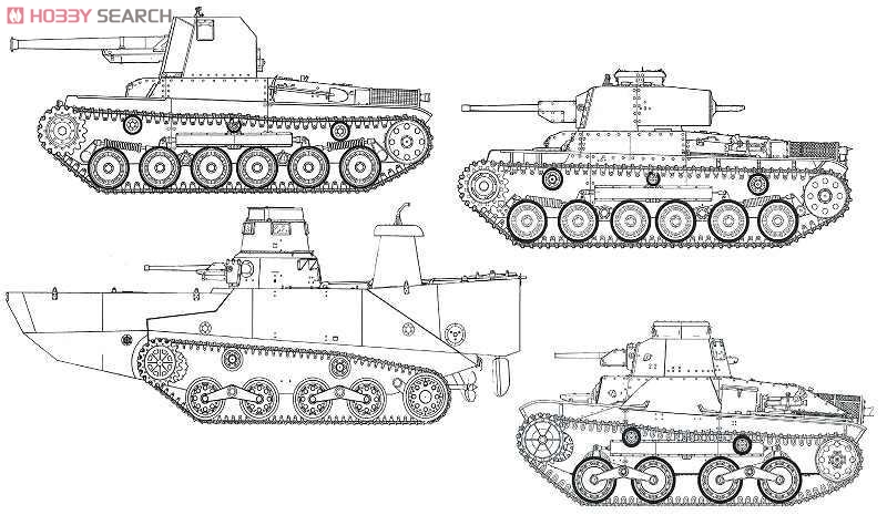 日本陸軍車両セット 1 (プラモデル) - ホビーサーチ ミリタリープラモ