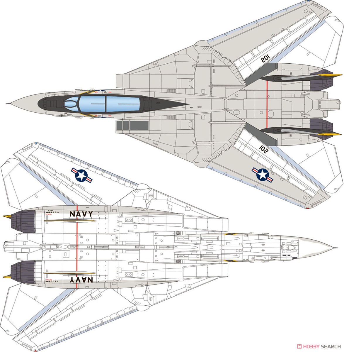 アメリカ海軍 F-14A トムキャット ジョリーロジャース (70`s VF-1,VF-2