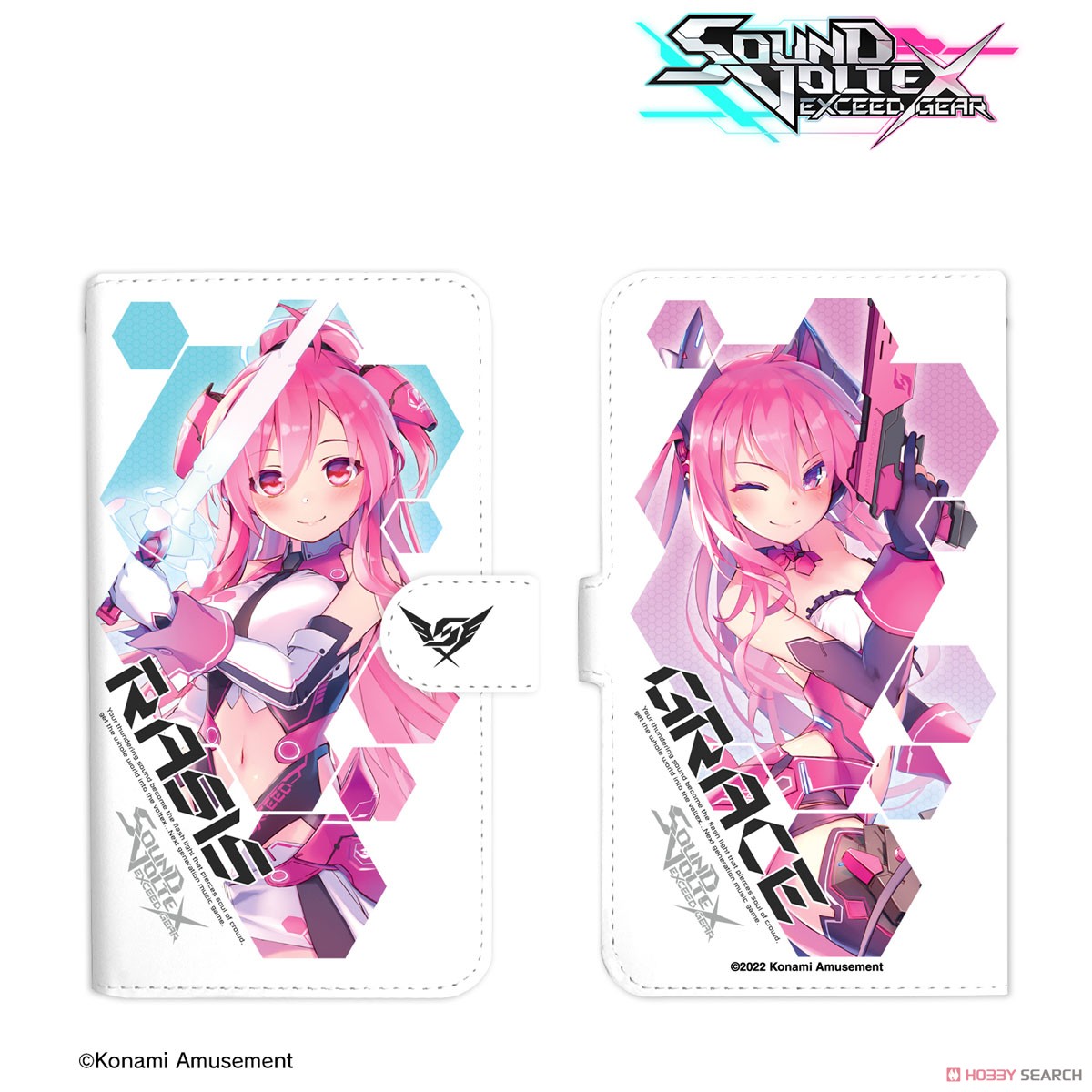SOUND VOLTEX EXCEED GEAR レイシス＆グレイス 手帳型スマホケース