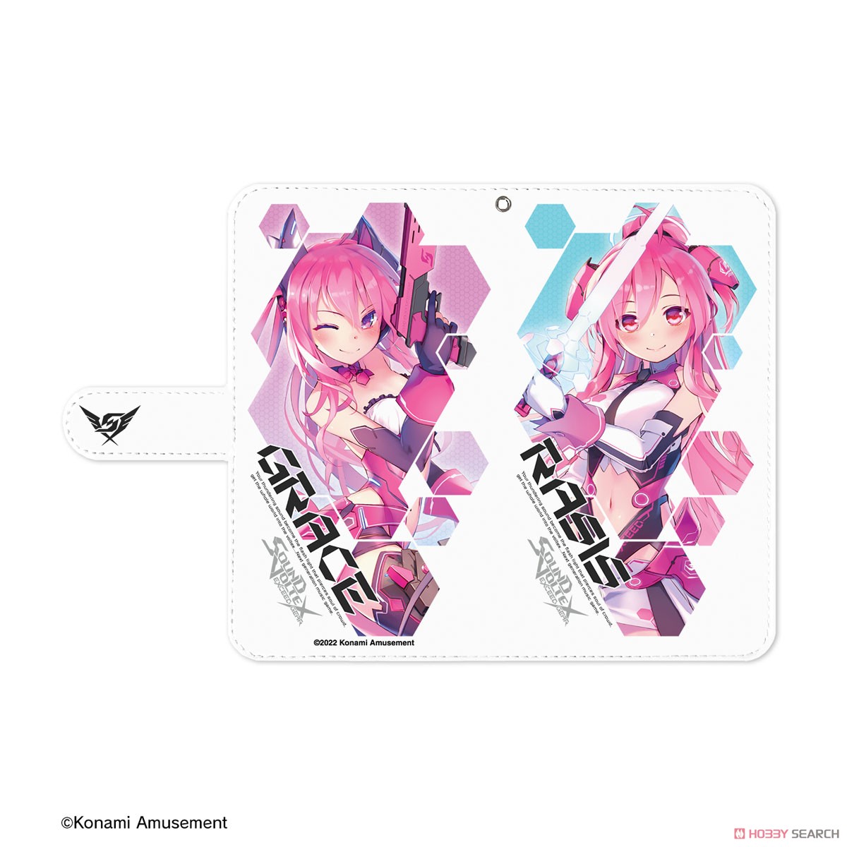 SOUND VOLTEX EXCEED GEAR レイシス＆グレイス 手帳型スマホケース