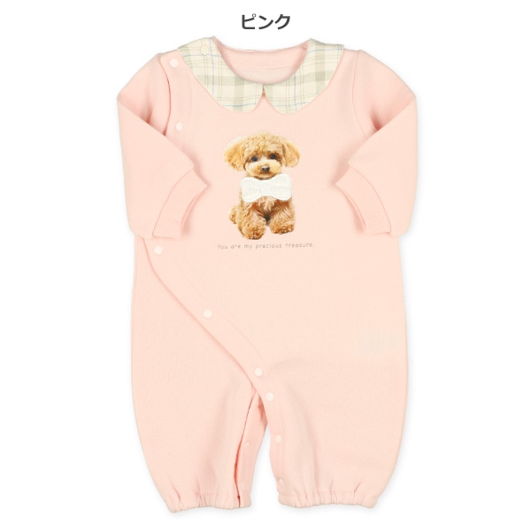 裏起毛アニマル転写プリント長袖コンビドレス | 西松屋オンラインストア