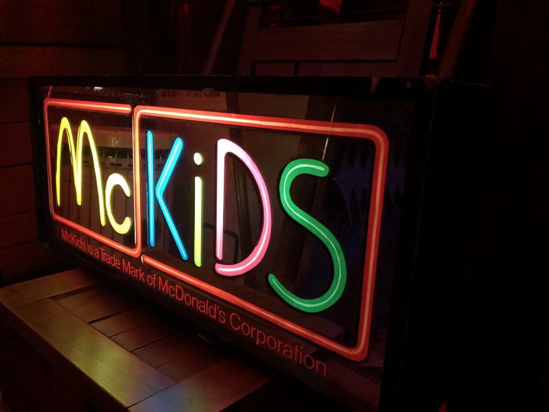 80s Vintage McDonalds McKidS Store Display Lighted Sign (T849