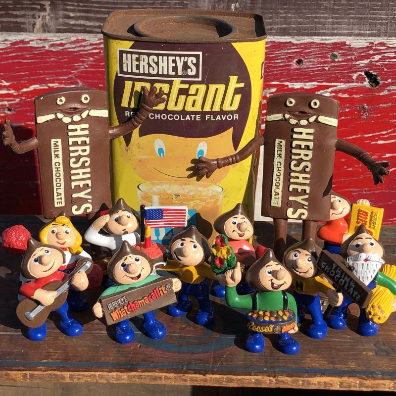 80s Vintage Hershey's Advertising Chocolate Bar Bendable Figure