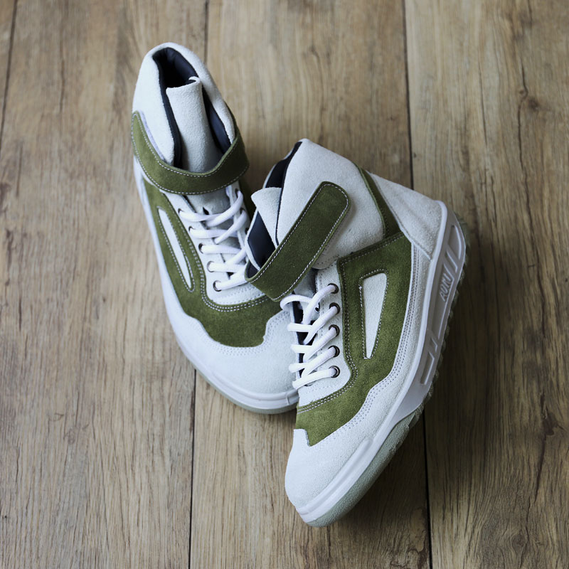 JIS】青木安全靴 ATENEO ZR-21WOG ベロア×ベロア ホワイト×オリーブ