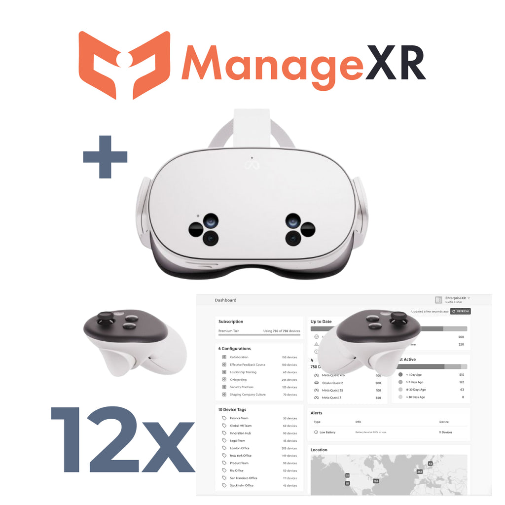 Education and Training VR Kit | 12 Students | ManageXR + Quest 3S