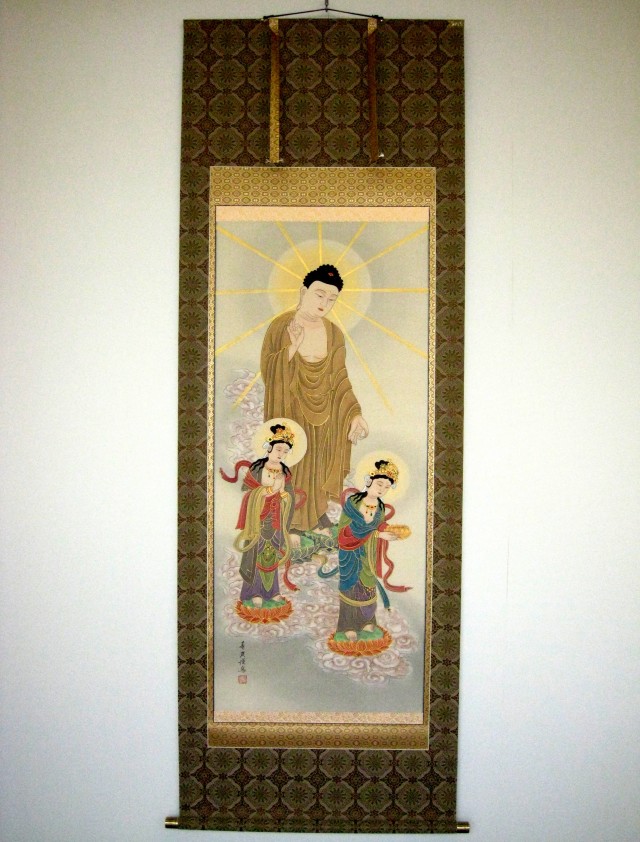 不詳/作者不詳/釈迦十六羅漢図/中国画/布袋屋掛軸HJ-490 不詳/作者