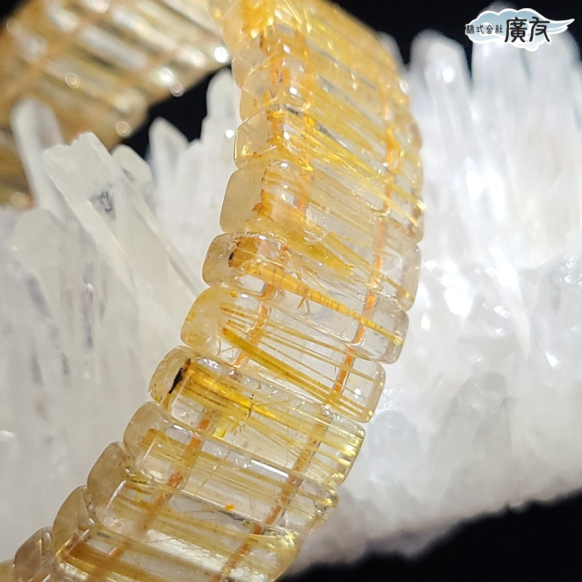 AAA級 ゴールドルチルクォーツバングル ブレスレット 現物販売【高級