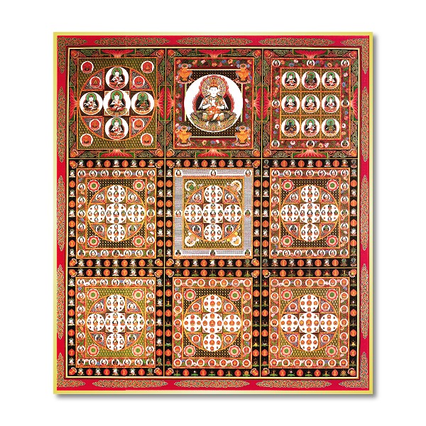 仏画色紙 金剛界曼荼羅 - 香老舗 高野山大師堂