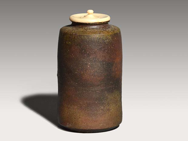 丹波茶入 銘「雲の宿」 久田尋牛斎箱書 市野信水（作） 仕服2 共箱