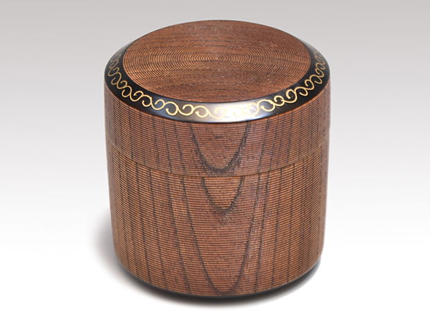 糸目唐草蒔絵 雪吹棗 筑城築良（作） 共箱 小堀宗通箱書 | 古美術ささき