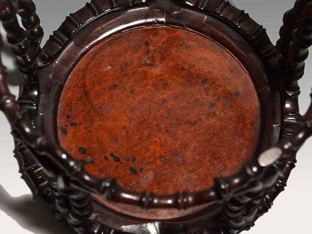 唐物 竹節彫 紫檀花台 中国古玩 | 古美術ささき