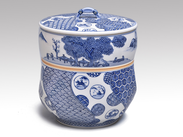 祥瑞写 瓢形水指 三代 西村徳泉（作) 共箱 | 古美術ささき