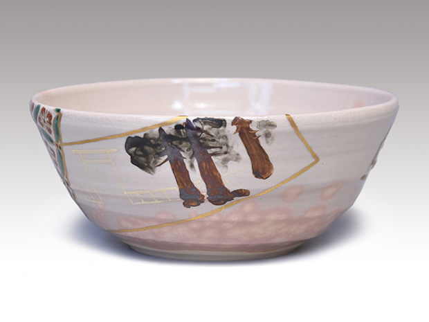 御本着彩鶏鉢 五代 清水六兵衛（作） 共箱 | 古美術ささき