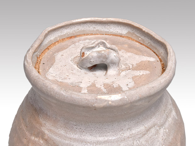 萩焼水指 十世 坂 高麗左衛門（作） 共蓋 塗蓋 共箱 | 古美術ささき