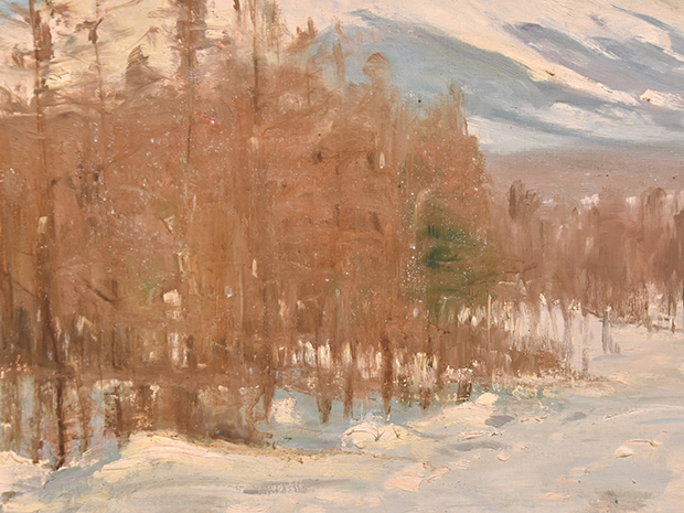 刑部人 油彩画「富士(山中湖畔にて)」F15号 裏書有 元額 | 古美術ささき