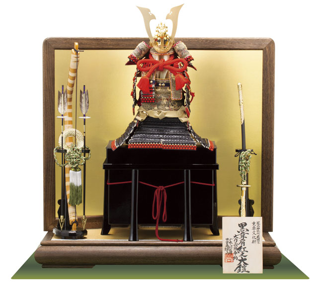 五月人形・ 重要文化財 黒韋威肩紅の大鎧模写 鎧飾り No321I
