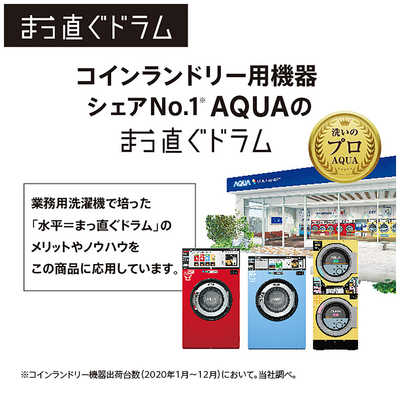 アクア AQUA ドラム式洗濯乾燥機 (左開き) 洗濯12.0kg 乾燥6.0kg