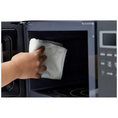 ORIGINALBASIC 電子レンジ 18L フラット ヘルツフリー ブラック OB