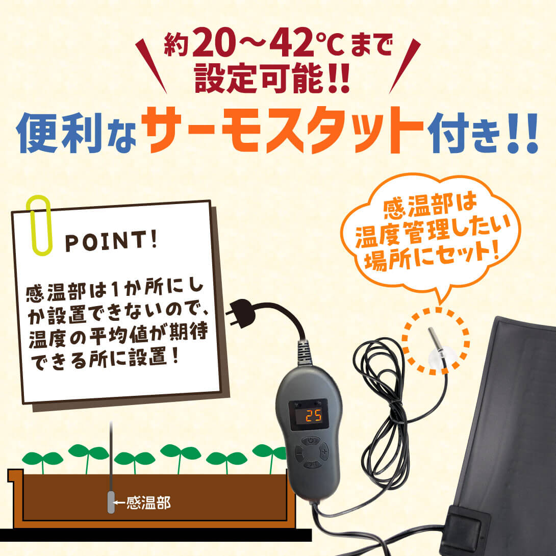国華園オンラインショップ / サーモ付育苗ヒーターマットS 1個