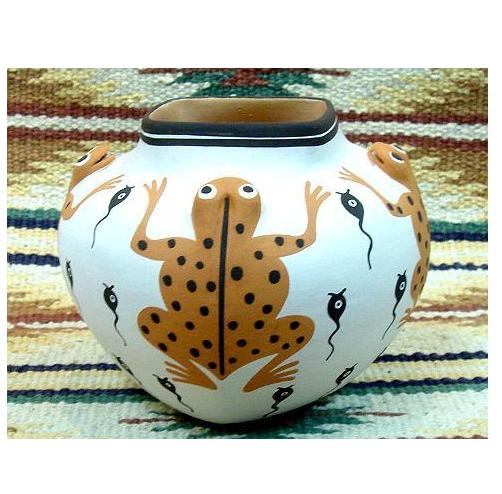 アメリカ・インディアンの陶器・壷 皿