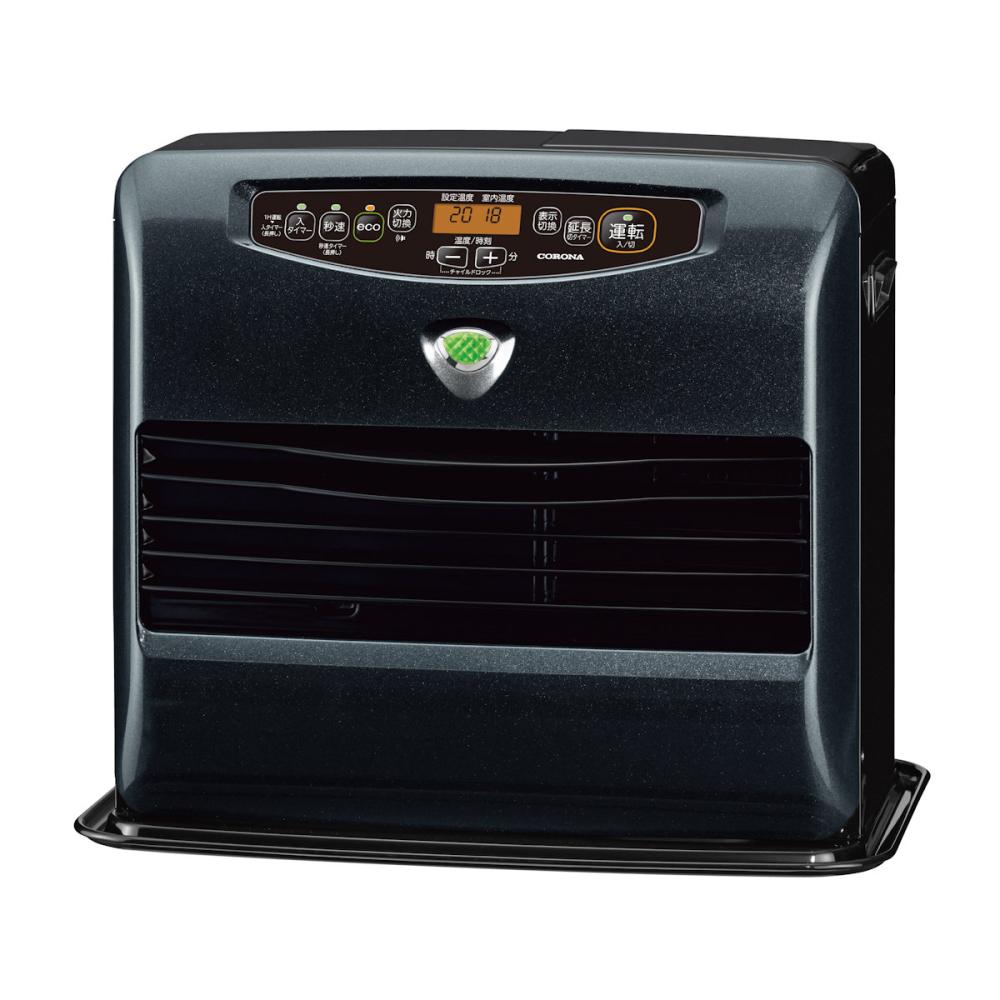 コロナ 石油ファンヒーター 木造12畳 パールブラック KCF