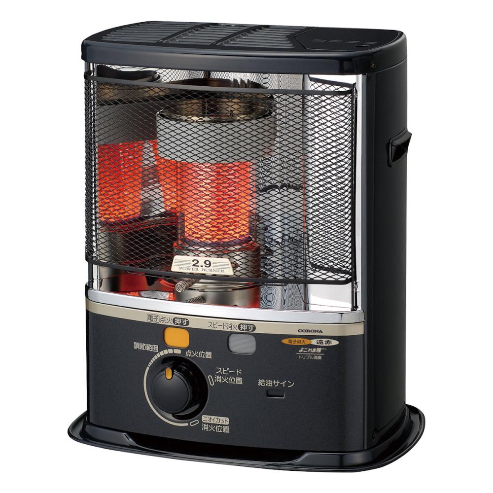 コロナ 反射型 石油ストーブ 木造8畳 電子点火式 ダークグレー SX