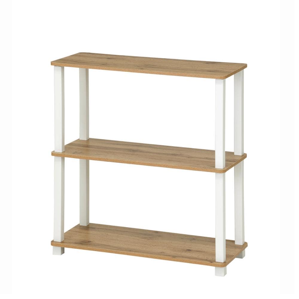 アテーナライフ 簡単組立シェルフ 68cm幅 ワイド3段 ナチュラル