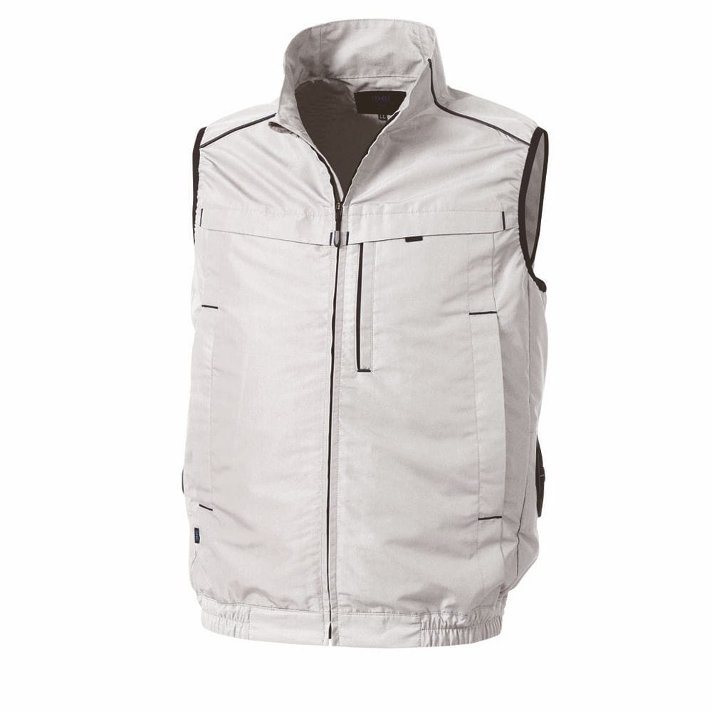 空調服 空調服 ベスト（横ファン） シルバー 4L＿ の通販
