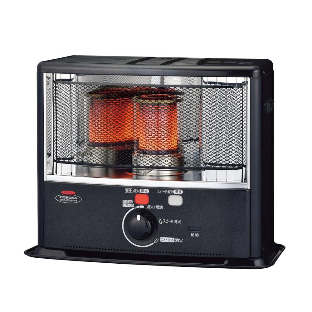 コロナ 反射型 石油ストーブ 電子点火式 木造8畳 ダークグレー KCP