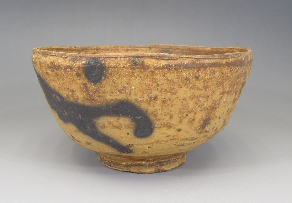 ♥美濃焼♥ 黄瀬戸 茶碗 茶道具 骨董 古玩 ♥美濃焼黄瀬戸茶碗茶道具