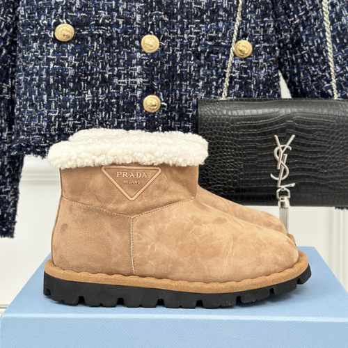 冬の定番 スエード ムートンブーツ プラダ ブーツ コピー レディース