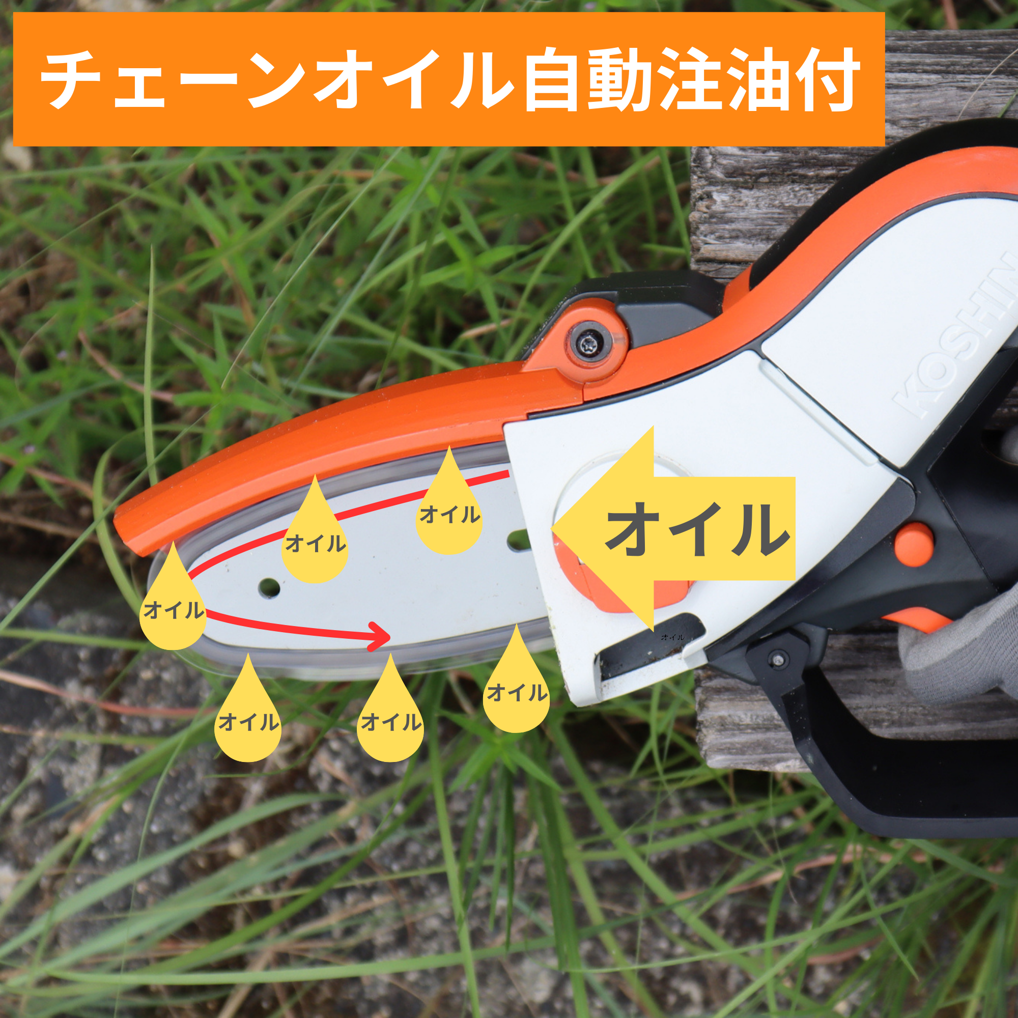 充電式ハンディチェンソー(SHC-180-AAA-0) SHC-180 | 株式会社工進【公式】