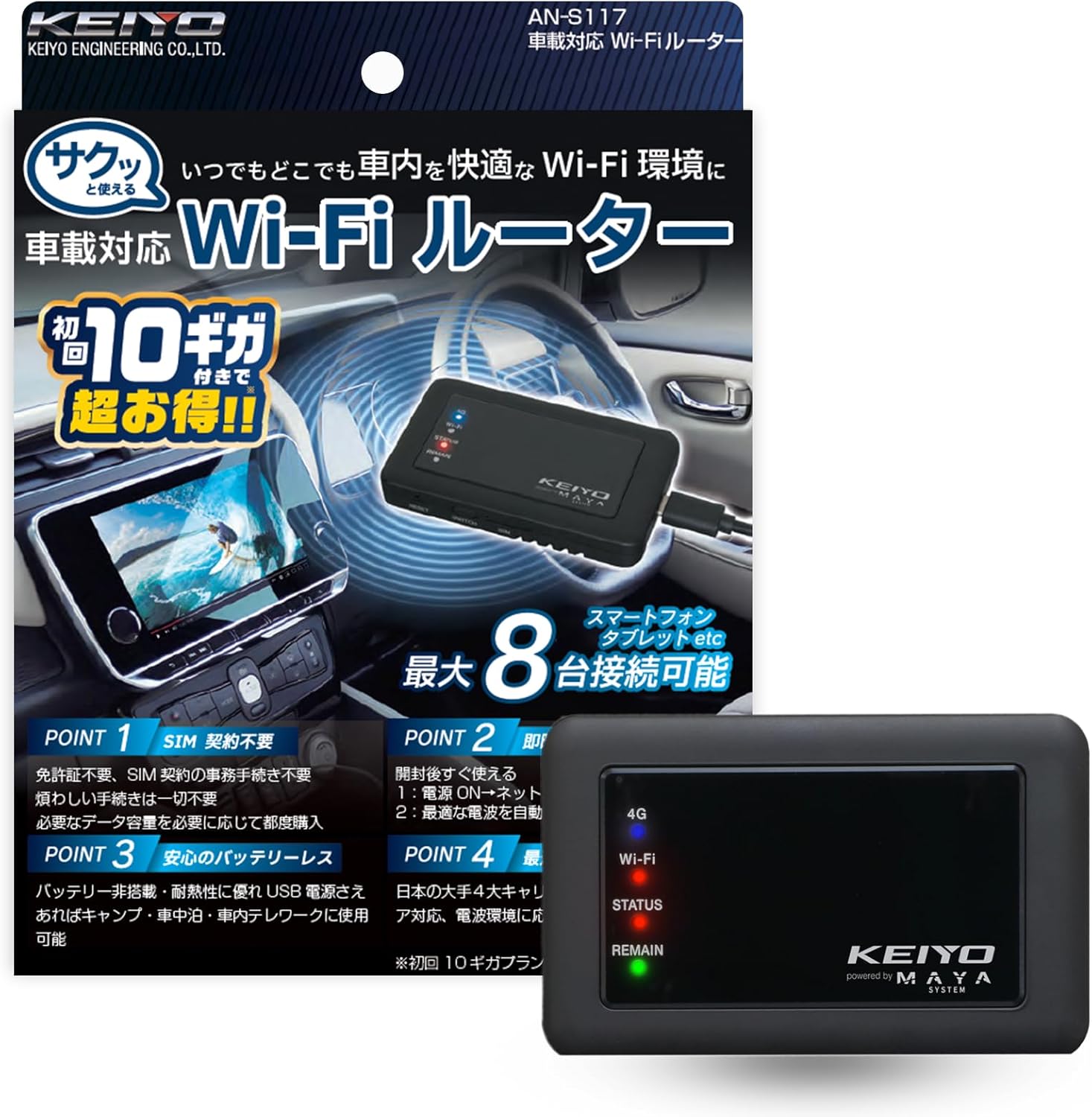 サクッと使える車載対応Wi-FiルーターAN-S117 | 株式会社慶洋