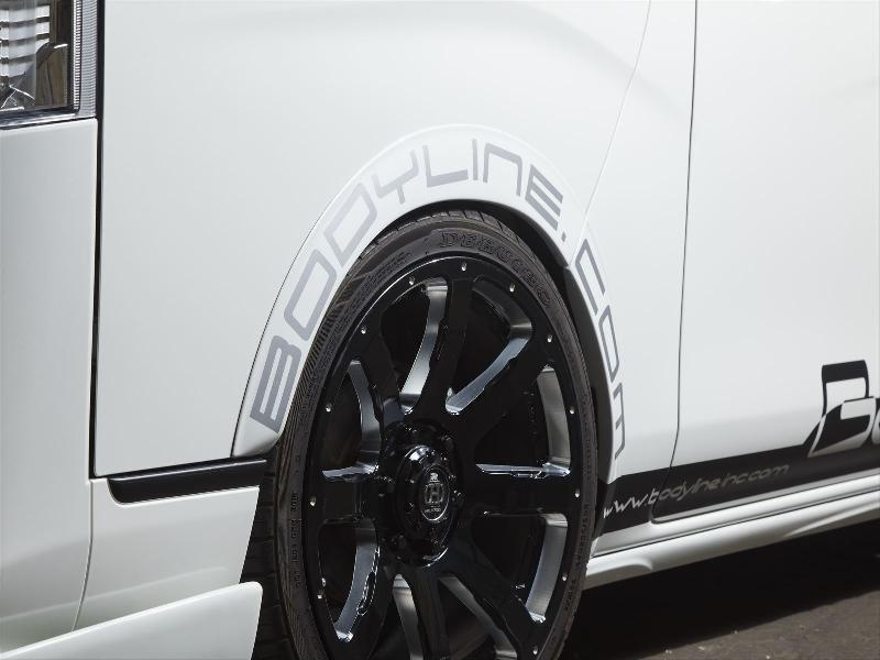 NV350キャラバン エアロ全期対応！薄型オーバーフェンダー/ブラインド