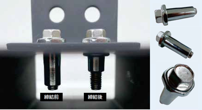 ワンサイドリベットロックボルト P-LOCK-S（先端ストレート）／摩擦