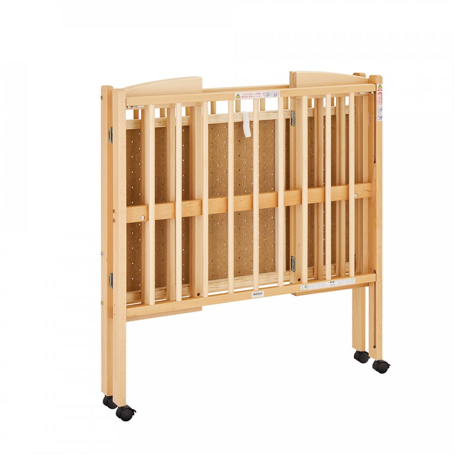 日本製 折りたたみミニベビーベッド ハイタイプ （ナチュラル