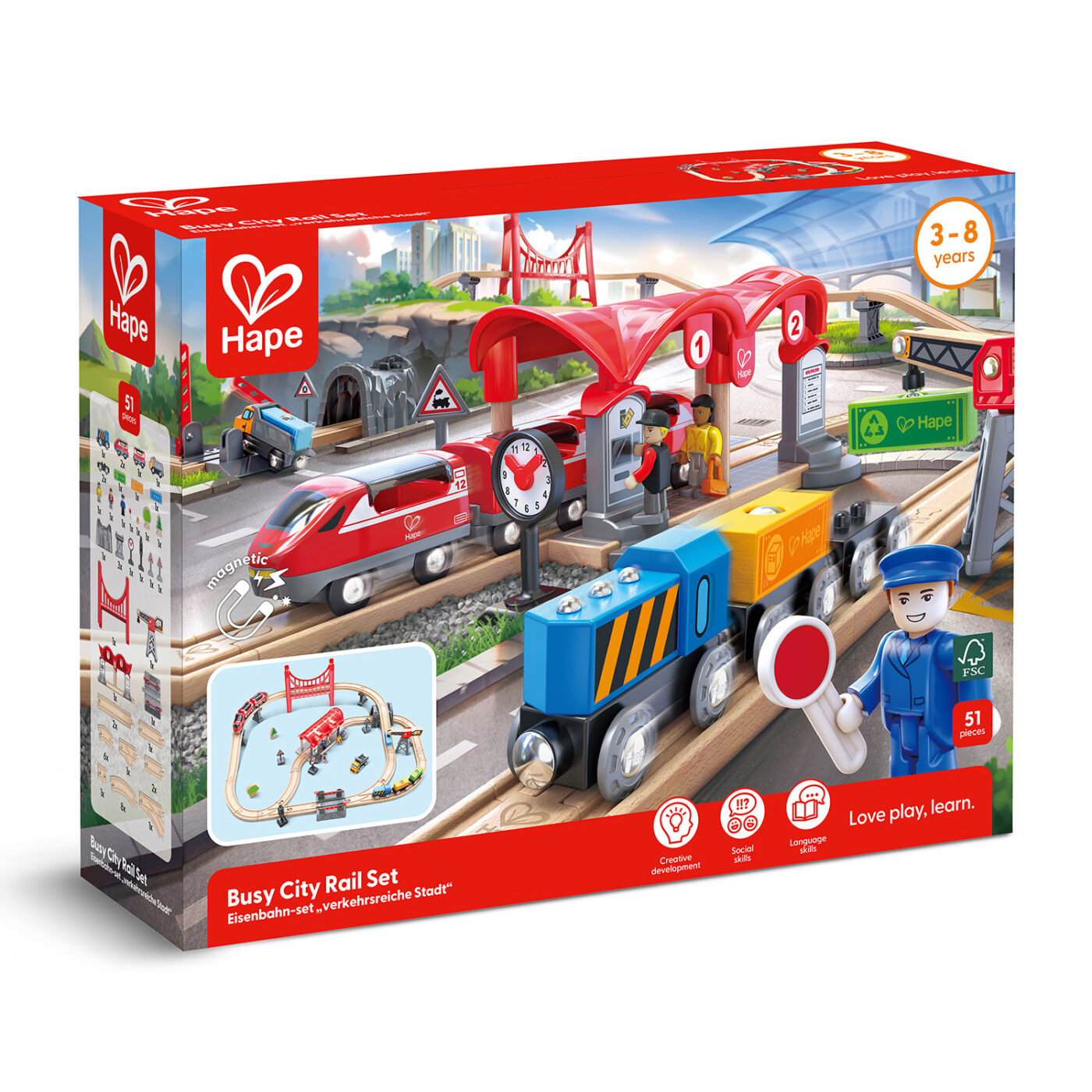 さかみちシティレールセット | CATALOG | Hape | ブランド一覧
