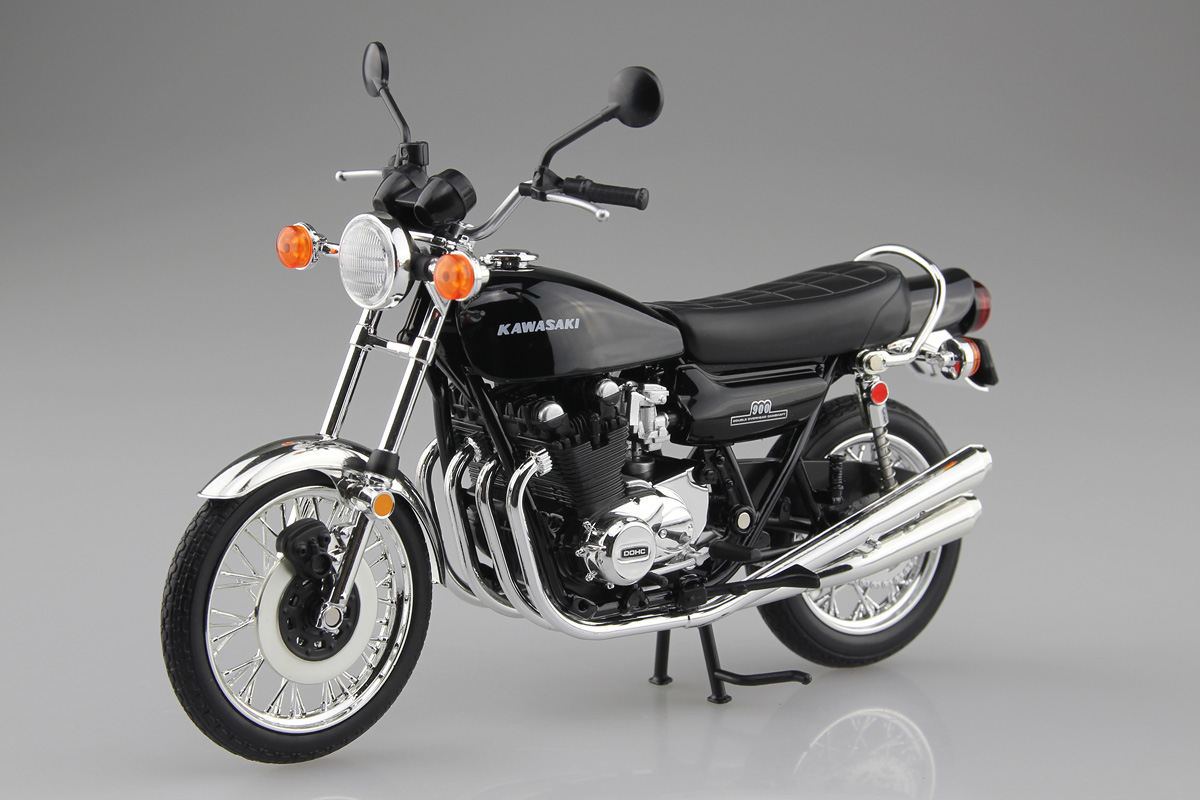 アオシマの1/12完成品バイクシリーズにZ1の新色・ブラックが登場! 純正