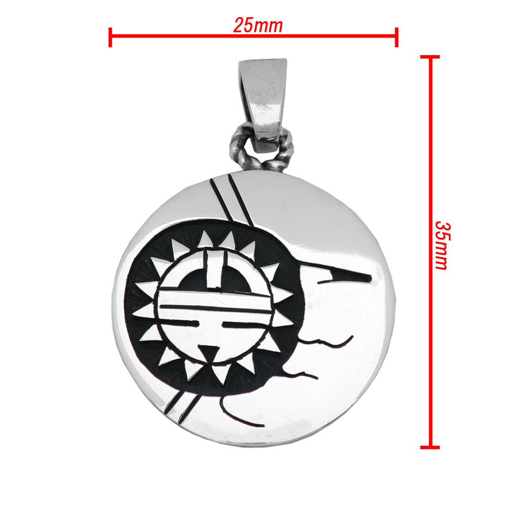 Hopi ホピ サンフェイス 太陽神 シルバー ペンダント トップ