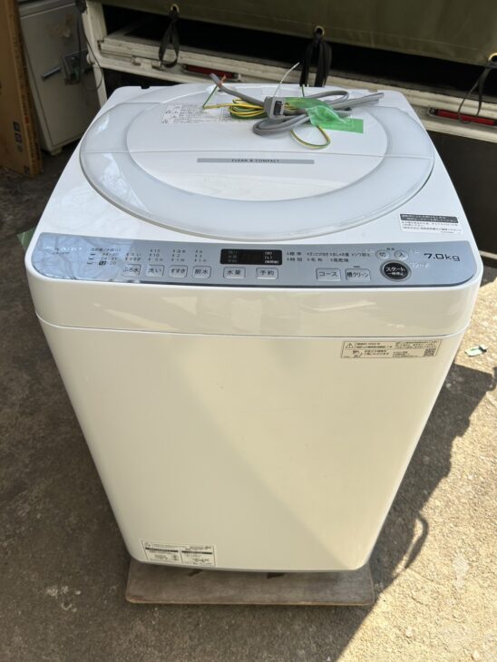 シャープの洗濯機 ES-GE7F-W 2022年製【出張買取】昭島市玉川町へ出張